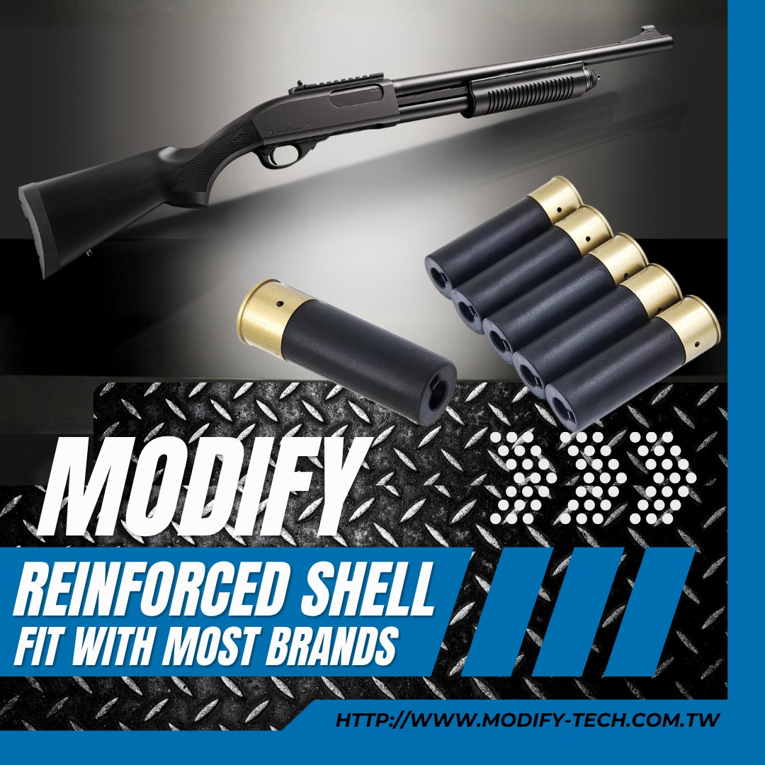 ModifyAirsoft's tweet photo. Don’t underestimate the shotgun—still dominant from WWI trenches to today’s CQB. 
MODIFY’s 30‑round reinforced gas shell, built with high‑strength polymer, survives 200kg loads and 12m drops. 
Smooth feeding, multi‑brand compatible, durable, reliable—small gear, massive impact. https://t.co/kbHc7DwLMs