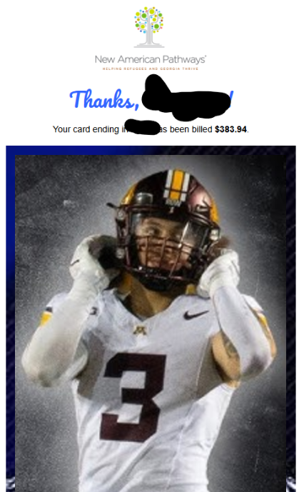 mpete91's tweet photo. Had to get us over the $10k mark and remind Koi Perich about the time he muffed a punt on the Minnesota 8 allowing Cal to score and eventually beat Minnesota.
Donate at https://t.co/h7pHrGchsQ https://t.co/72eFGFMYdQ