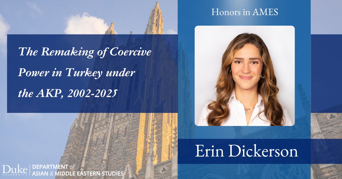 AMESDUKE1's tweet image. Congratulations to our AMES seniors graduating with honors! We are so proud of them and are looking forward to learning more about their AMES theses at tonight's honors reception. 

#Honors in AMES 
@DukeTrinity
