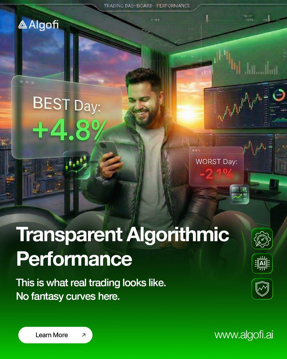 algofi_ai's tweet photo. Built to perform. Designed for transparency. https://t.co/zQpLZ1YSkN

#algofi #aitrading #futureoftrading #aifinance #smarttrading https://t.co/SsfRfSmucI