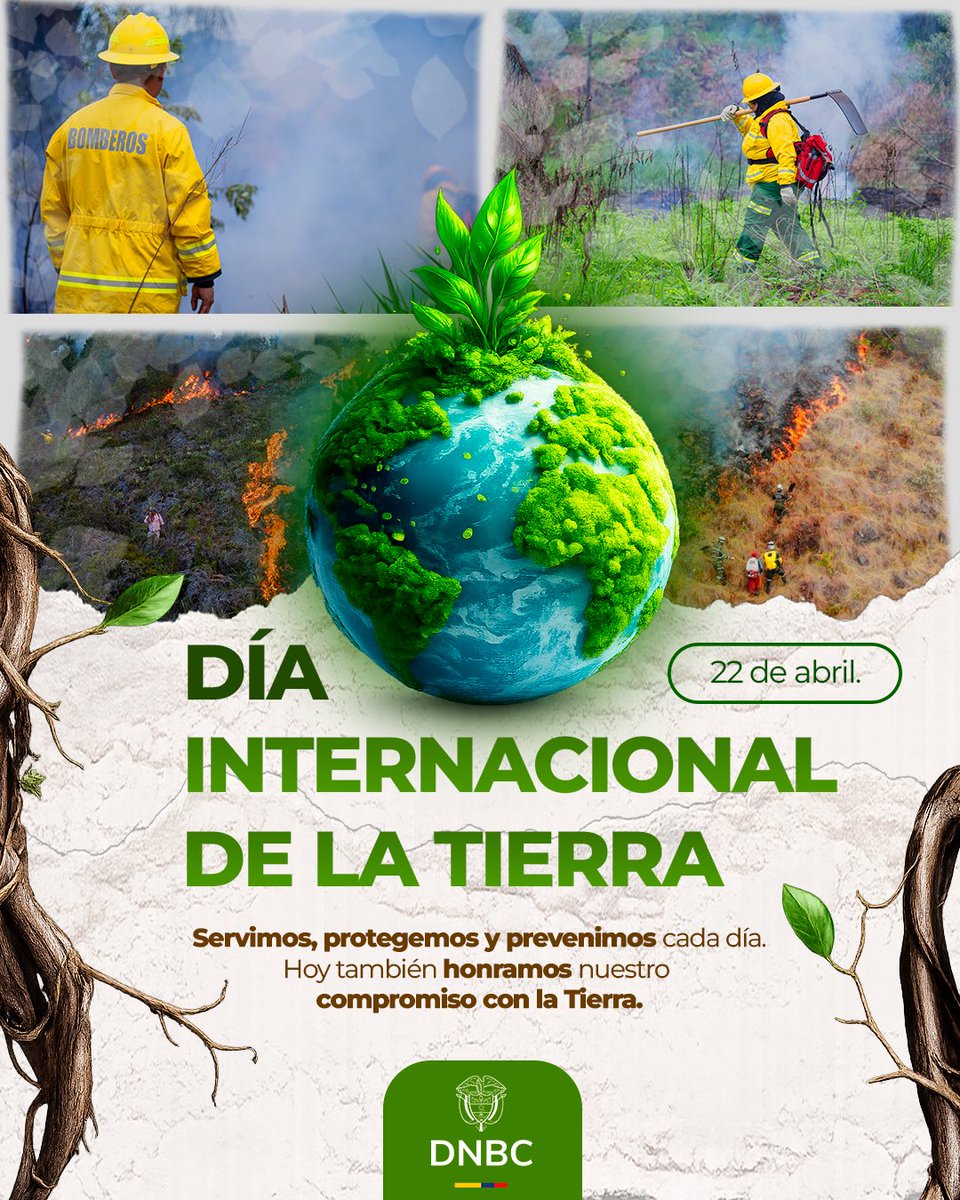 DNBomberosCol's tweet photo. 🌎🔥 Día Internacional de la Tierra
Desde la #DNBC reafirmamos nuestro compromiso con la protección de la vida, los ecosistemas y los territorios.
Cada día, nuestros bomberos trabajan con valentía en la prevención y atención de incendios forestales, cuidando el equilibrio natural y aportando a la conservación del planeta.
Hoy honramos esa labor y hacemos un llamado a todos los colombianos a proteger nuestra Tierra con acciones responsables y conscientes.
🚒🌱 Servimos, protegemos y prevenimos.