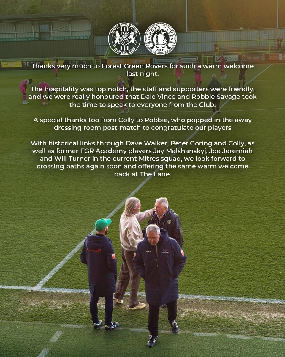 BishopsCleeveFC's tweet photo. Thanks to @FGRFC_Official 🤝 https://t.co/K5wlNHlj2c