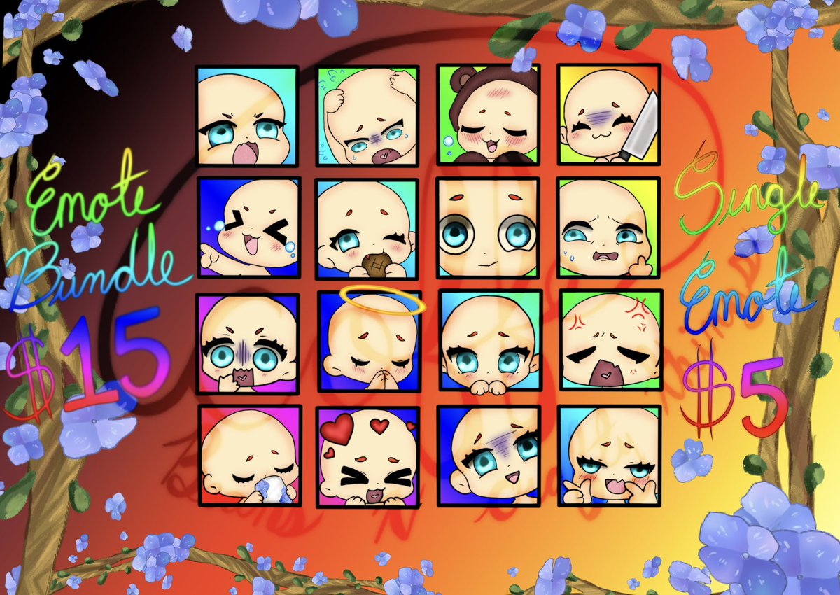 CoffeeBeancraft's tweet image. Custom Emote commissions open! 

Single emote $5! 
Emote bundle $15! 

#commissionsopen #artcommissions #digitalart