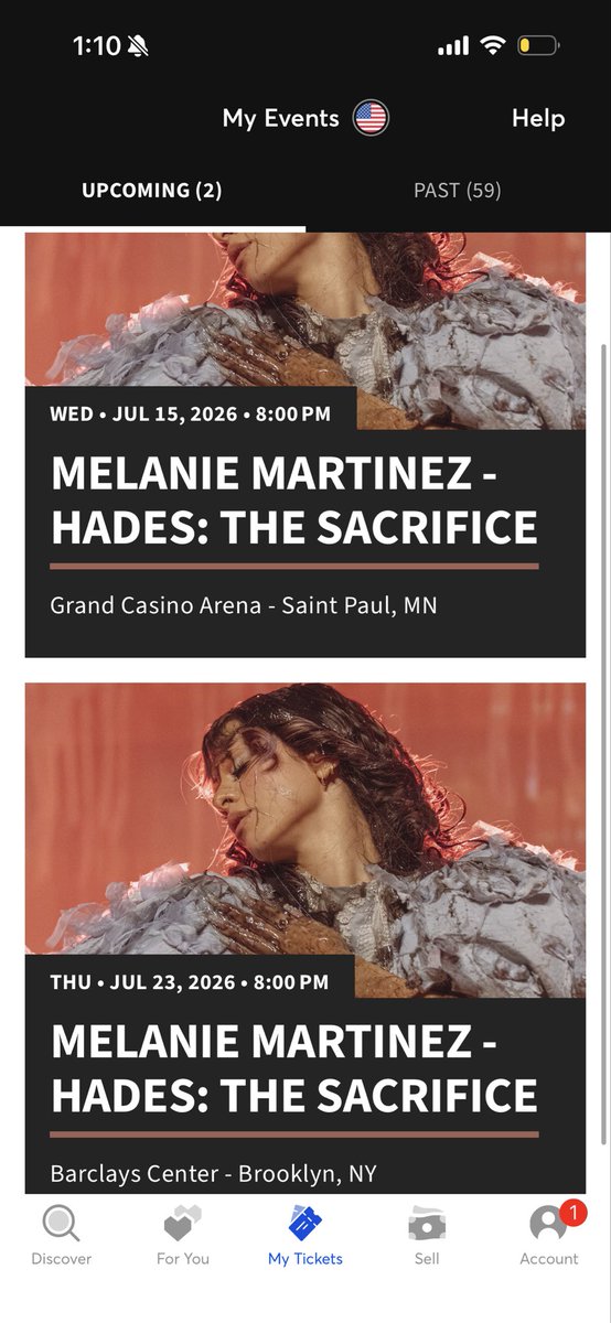 FROMT ROW FOR BOTH SHOWS IM GAGGED