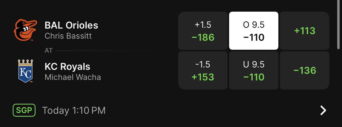 BettingPix's tweet image. PUBLIC PLAY 4/22 🚨💎🌽

🎰 Odds Via @DKSportsbook

⚾️ Orioles / Royals ⬆️ 9.5 Runs (-110)

Please Drop A Like If You’re Tailing! 🚂

Get All 12 VIP Plays Today By Joining The Team! 👉 dubclub.win/r/p/pri-brgm5/…

#Gambling #Betting #FreePlays #VIP #IKP