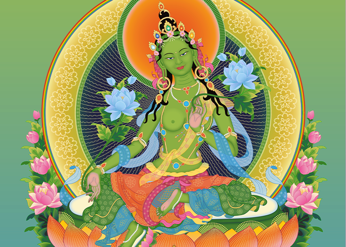 Dave_Syracuse's tweet image. In Tibetan Buddhism Green Tara is The Mother of All Buddhas. She wasn't the physical mother of the historical Buddha of this eon. She embodies the perfect wisdom all buddhas attain, and is a buddha herself, indeed the first to attain buddhahood in female form. #LegendaryWednesday