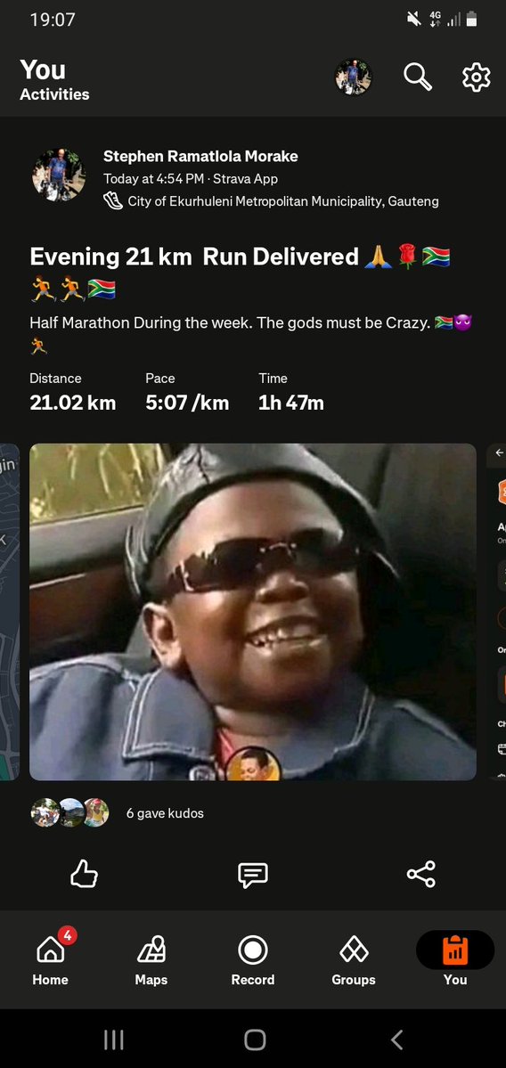 morake147's tweet image. #RunningWithSoleAC #RunningWithTumiSole Evening( 21 km) Half Marathon Delivered. #1962#2026 . 🇿🇦🌹🙏🏃🌹🇿🇦