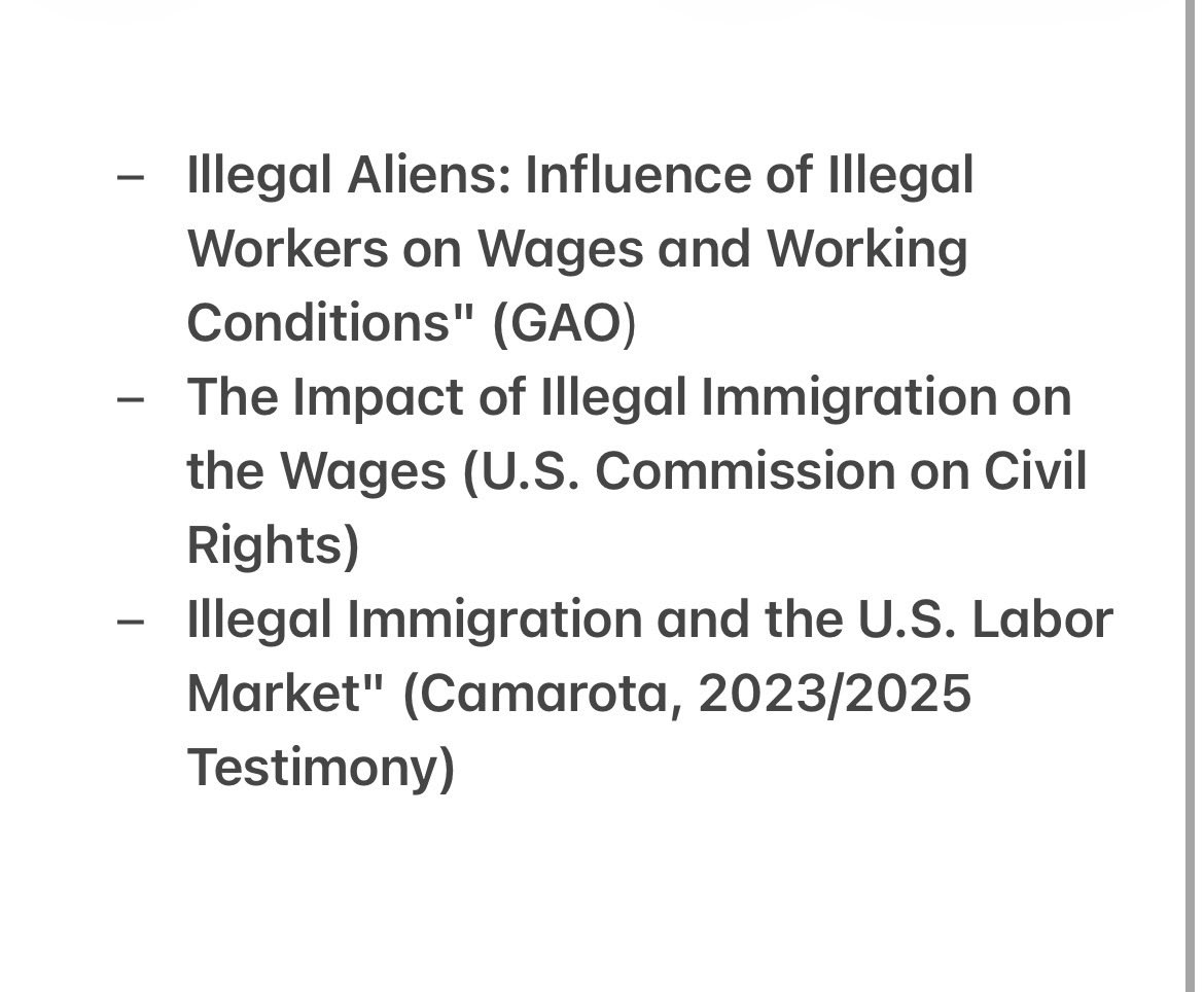 MacroNomics7's tweet photo. @tomasdmariana @Manuj_Hidalgo Lee un poco, anda: 

-The Labor Market Impact of High-Skill and Low-Skill Immigration (2020/2026 updates)

-The Earnings of Undocumented Immigrants(NBER Working Paper)

-The Impact of Low-Skilled Immigration on the Youth Labor Market (Christopher L. Smith) https://t.co/aqhDTTA2XV