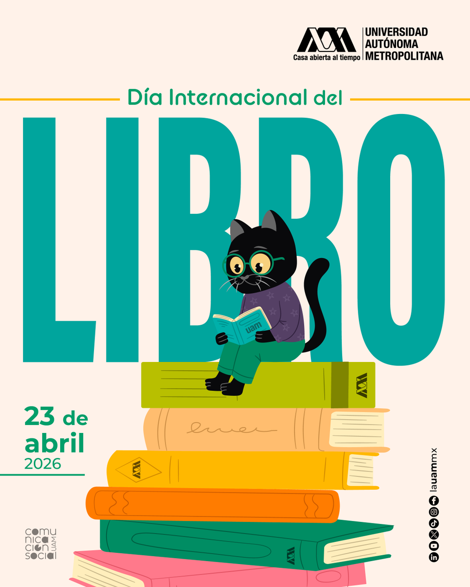 lauammx's tweet image. 📚 Abre un libro, abre tu mundo. Hoy celebramos a quienes escriben, leen y sueñan. 

Protejamos las ideas, las palabras y sigamos construyendo una comunidad desde la academia y la lectura.

#SoyUAM #Cultura #Libros #CulturaCDMX #LibrosUAM #LaUAMconmemora @CulturaUAMmx @LibrosUAM