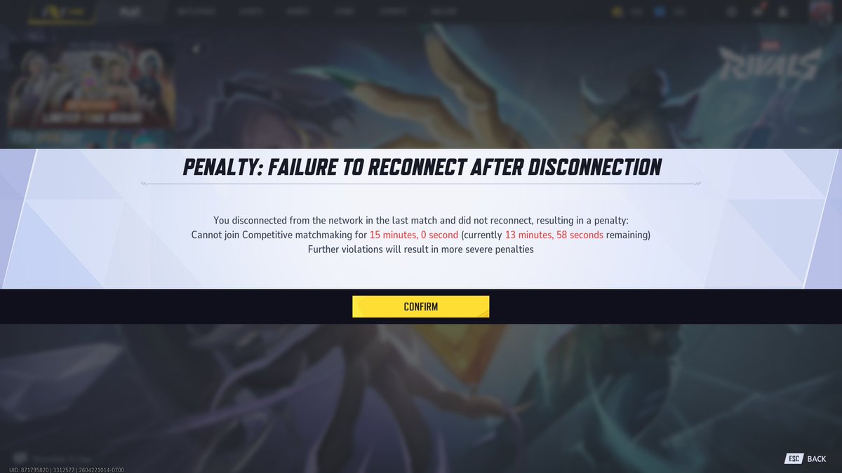 WillKilli's tweet photo. Yes @MarvelRivals My game crashes on me as I'm about to win a Comp game and I get benched cause your dumb game keep crashing on me when I use @EpicGames to play I've crashed 5times in the last 5hr &amp; on the final 20sec crashes then I loss progress I bet I lost some of my rank to https://t.co/SF8PmrlYcL