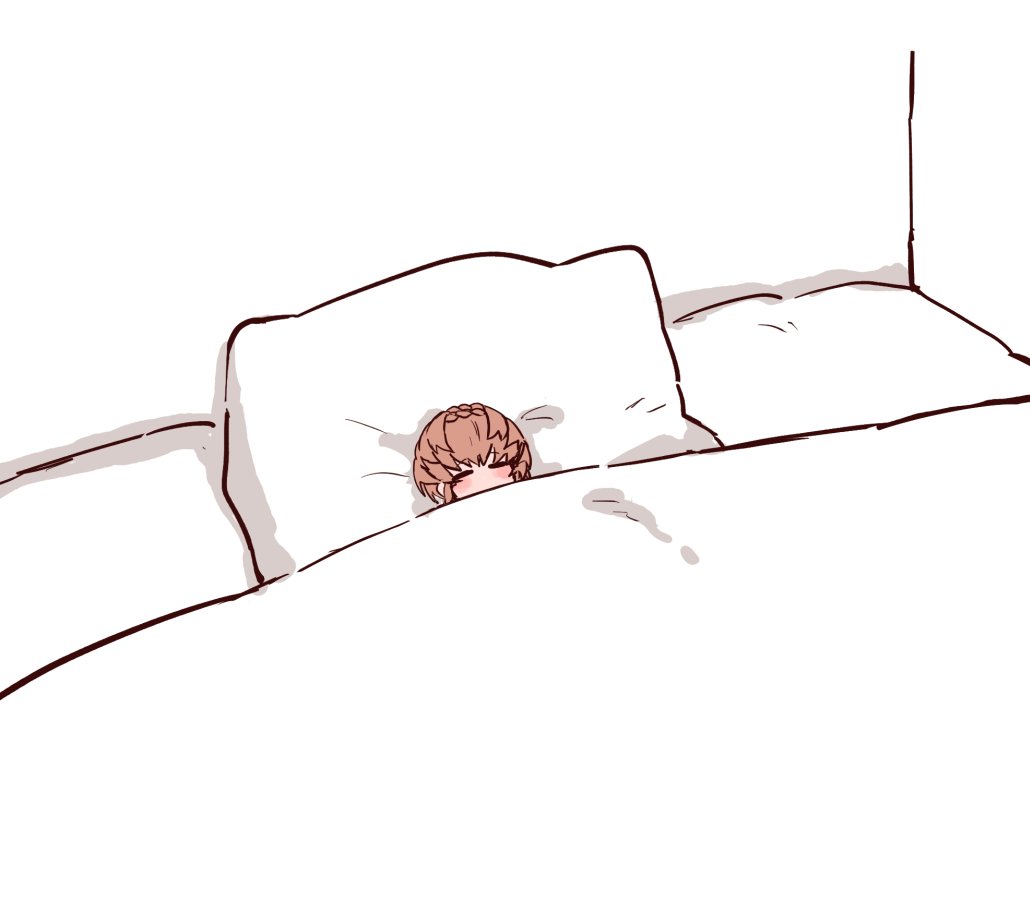 デカベッドで眠るゴホち