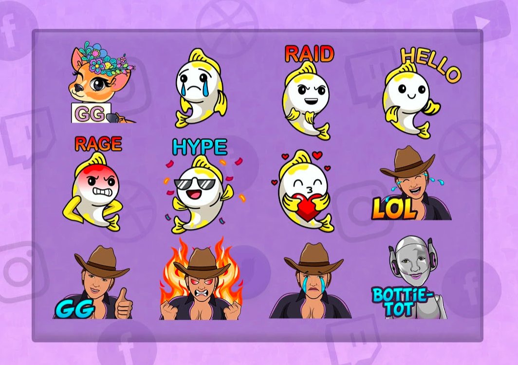 JohnDesignz's tweet image. Worked on a fresh emote set today 👇

Built around expressions people actually use hype, rage, laughs… the moments that make chat feel alive.

Good emotes don’t just sit there…
they get spammed.

#TwitchEmotes #StreamerLife #EmoteDesign