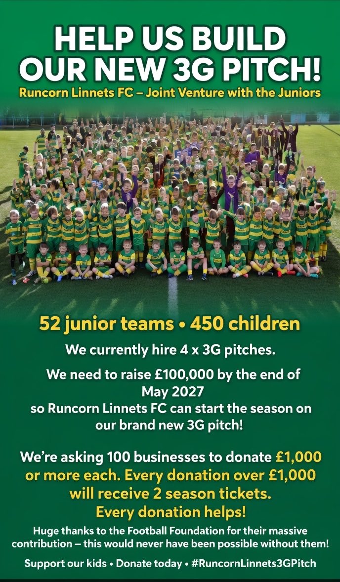 RuncornLinnets's tweet photo. 🙏🏻⚽️ | LINNETS FANS! WE NEED YOU! 

Linnets fans are the best in the business and we need all your help to achieve our ultimate goal. 

Read below all about it and how you can help! 

https://t.co/As941zCzxe https://t.co/aO9Ke2tajk