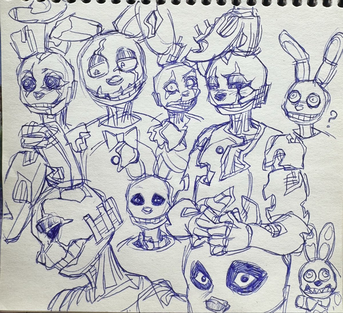stelitra's tweet image. MY PREVIOUS DRAWING BLEW UP UHH I’M SO HAPPY! 
maybe you want to see more of him?
take my silly sketches 🤲
#springtrap #fnaf