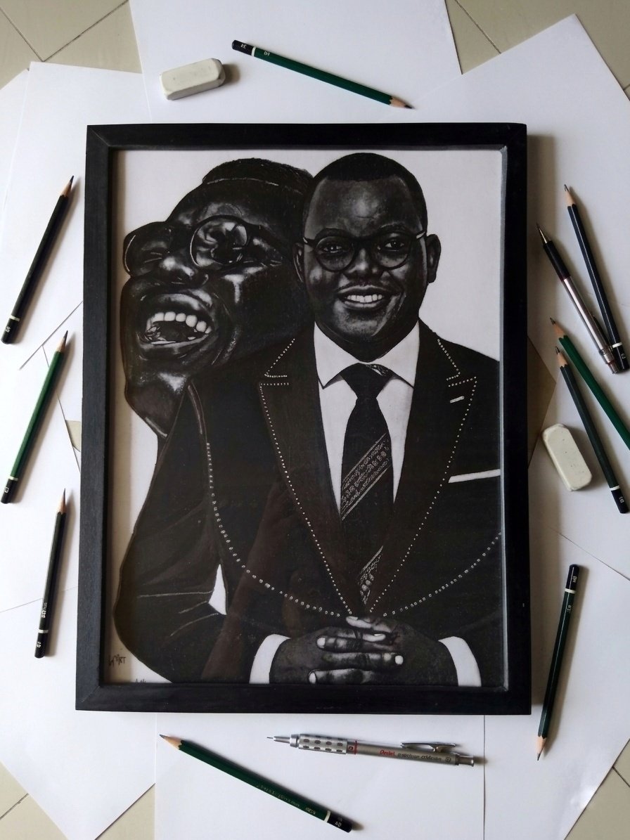 Lolart2000's tweet photo. IMAGINEZ AVOIR LE VÔTRE ACCROCHÉ CHEZ VOUS...

#Benin #Cotonou #ArtisteBeninois #ArtAfricain #blackandwhiteart #realisticdrawing #dessinauncrayon #portraitart https://t.co/Aqx91DYm4t