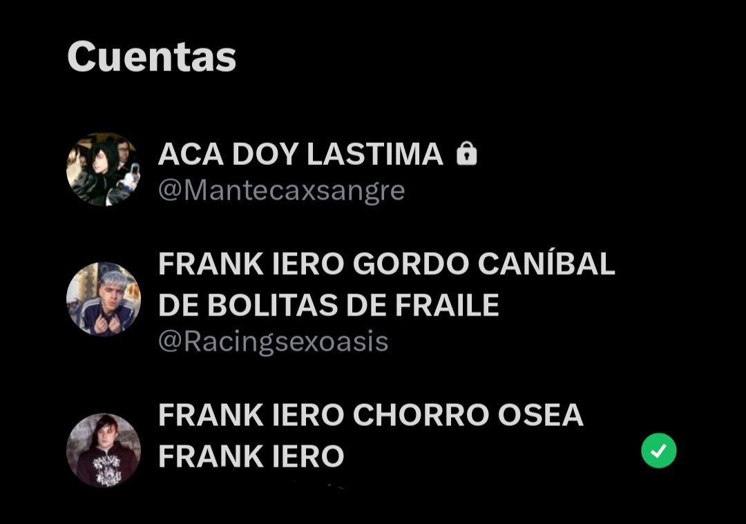 FRANK IERO GORDO CANÍBAL DE BOLITAS DE FRAILE tweet media