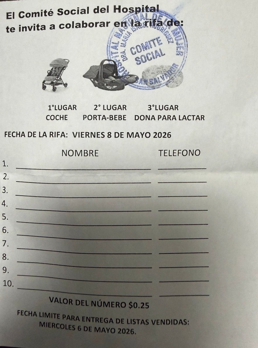 Me hablan de inteligencia artificial en salud.
Me hablan de DoctorSv y de Gemini.
Mientras tanto, en el hospital donde dan a luz miles de salvadoreñas, la gente vende rifas a 25 centavos para que no les falte lo básico.
La propaganda y la inteligencia artificial no curan. 
#BBLB