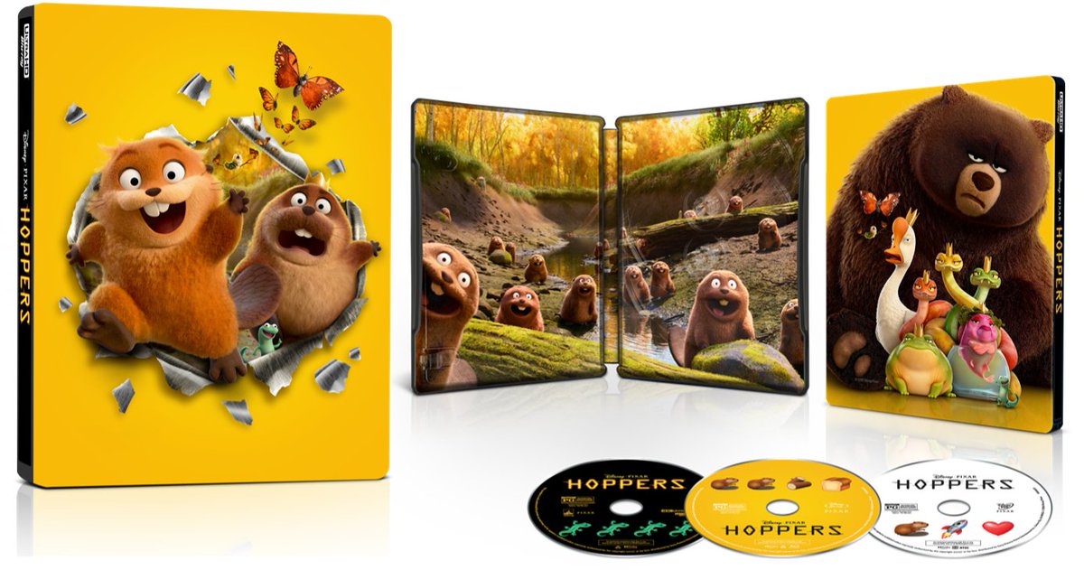 Highdefwatch's tweet image. THE LATEST @DisneyStudios @Pixar animated film 'HOPPERS' arrives on physical 4K @UltraHDBluray Steelbook - JUNE 2. Features @Dolby #Atmos #Vision and many extras. Sourced from the original 4K DI 1.85:1 aspect. Digital available next Tues. 4/28

BONUS FEATURES
The Critter Diaries: