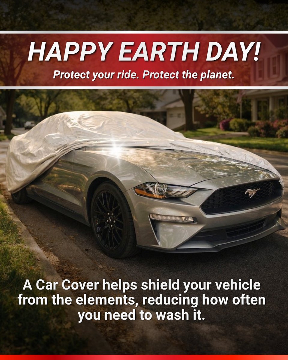 CarCoverscom's tweet photo. Earth Day reminds us that our everyday choices really do make a difference.

As drivers, we can look for ways to save water while still taking good care of our rides. 🌍💧

One simple step is using a Car Cover to help protect our vehicles from dirt and debris, keeping it cleaner longer and stretching the time between washes.

Find one that’s guaranteed to fit your make and model at: https://t.co/TY8Vbn6TpO