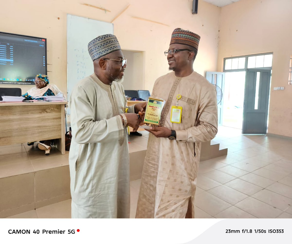 I'm honoured to receive the Best Researcher Award (2025) at KWASU’s 66th Senate Meeting, my second time in a row. I'm grateful for the recognition and the support system behind the work.