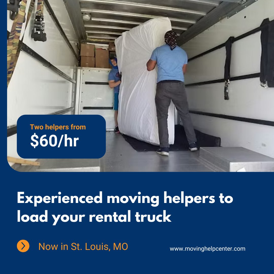 movinglaborers's tweet image. Get two experienced movers to load your rental truck for you. Book online and pay later.
#movinghelp #missouri #stlouis
