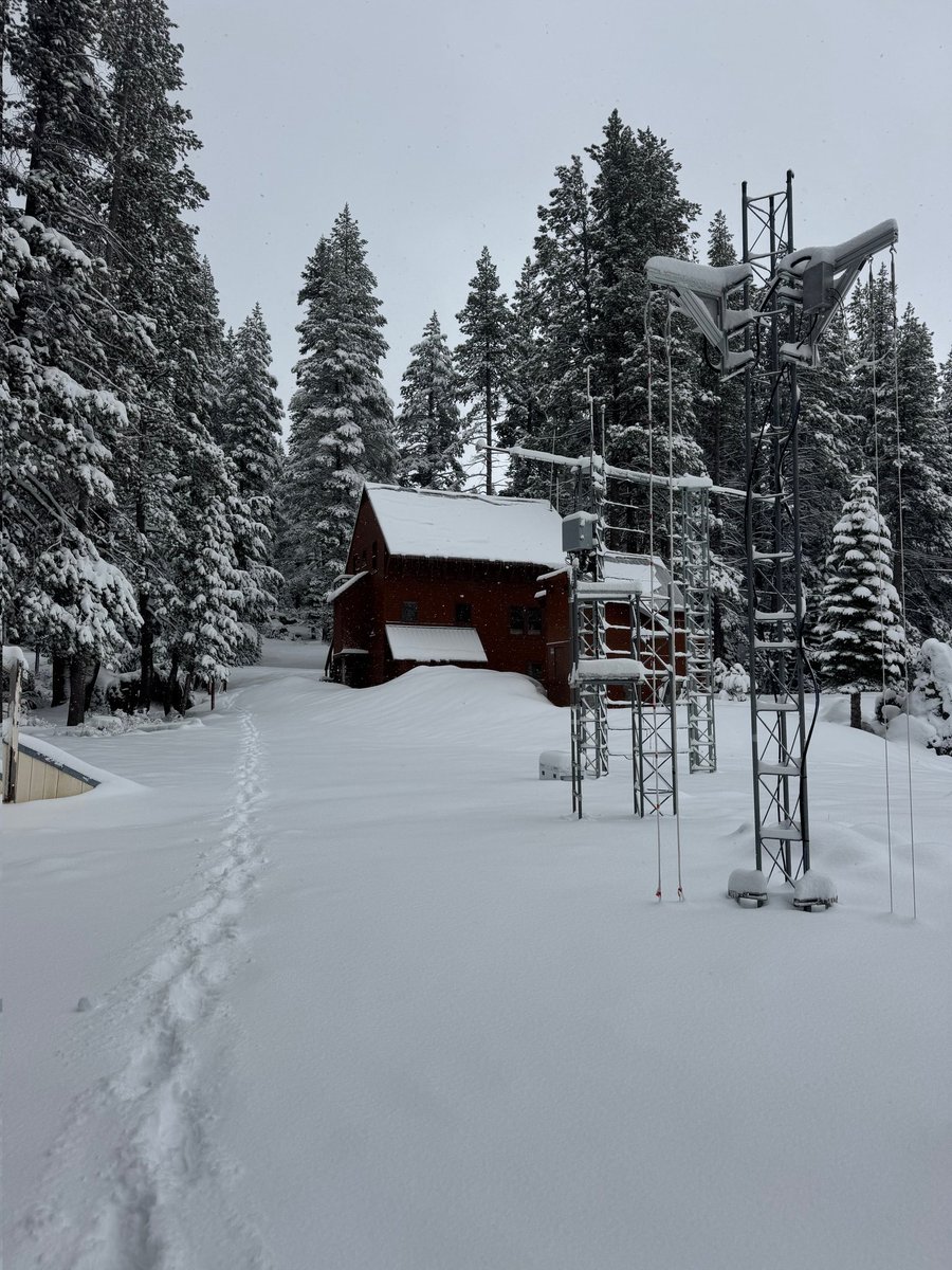 4/22/26 10:30am Update: 
🌎 HAPPY EARTH DAY! 🌏

We have 8.3" (21 cm) of new #snow this morning and 11.8" (30 cm) total from this storm. We're expecting another 1-2" today. 

Our next chance at some snow is this weekend.

#weather #CAwater