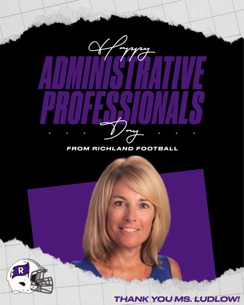 Richland_FB's tweet image. Happy Administrative Professionals Day to the one who keeps Richland Athletics running smoothly EVERY SINGLE DAY, Ms. Ludlow! 

I don’t think words can put to how grateful we are of what you do for our athletic programs and kids!

#WeAreRichland | #Westside | #TTP