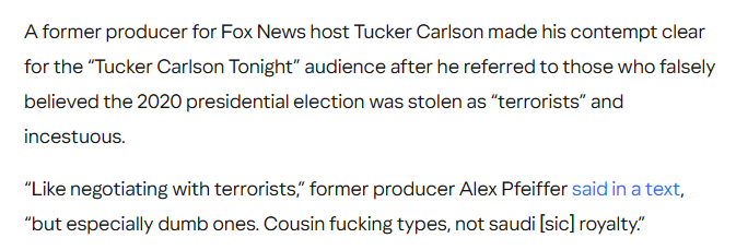 kendroiddddd's tweet image. #tbt Even Tucker Carlson's Fox News producer think they are dumb as shit. yahoo.com/news/tucker-ca…