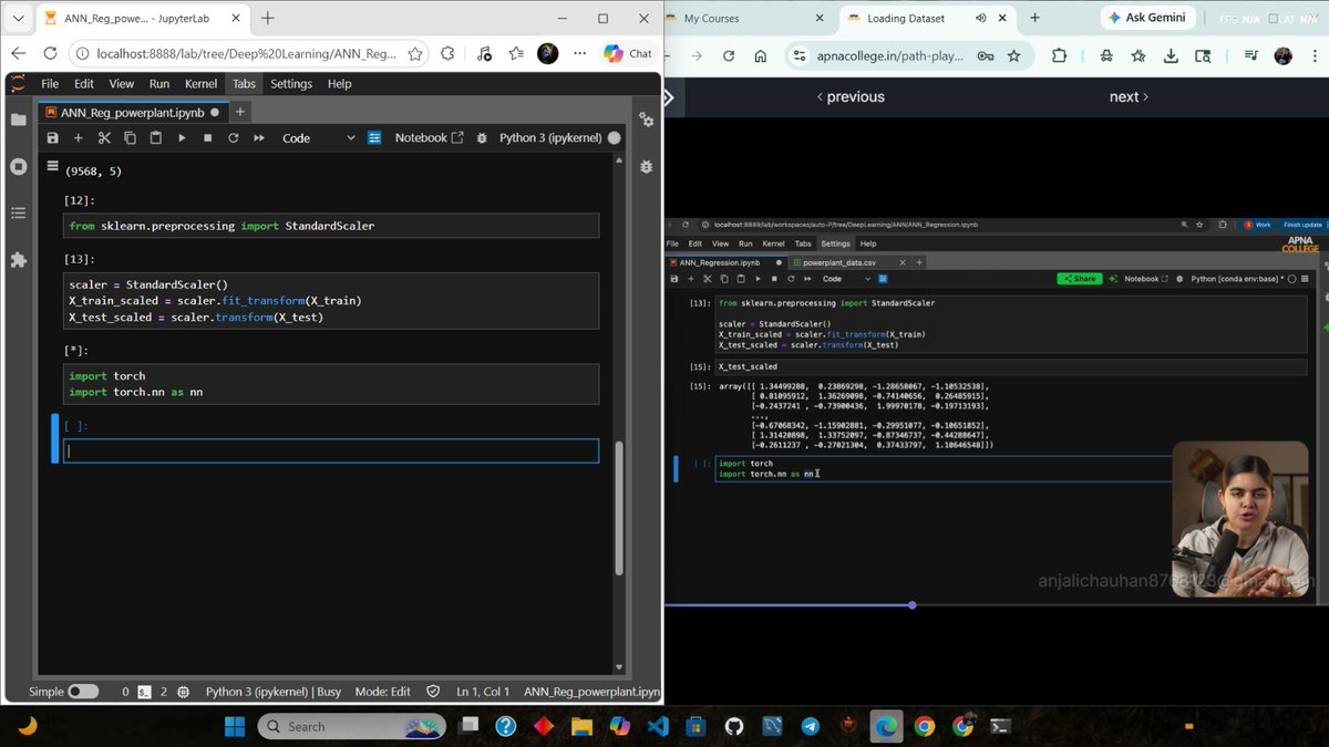 Rapunzel164's tweet photo. #Day58
Completed Deep Learning Part 3 today 🚀

✔️ Built an ANN Regression Project
✔️ Strengthened practical DL concepts
✔️ Now shifting focus to end-sem exam prep 🎯

Progressing one step at a time 💡

#DeepLearning #DataScience #LearningJourney @ApnacollegeX @ShradhaKhapra_ https://t.co/PpsHRKfR23