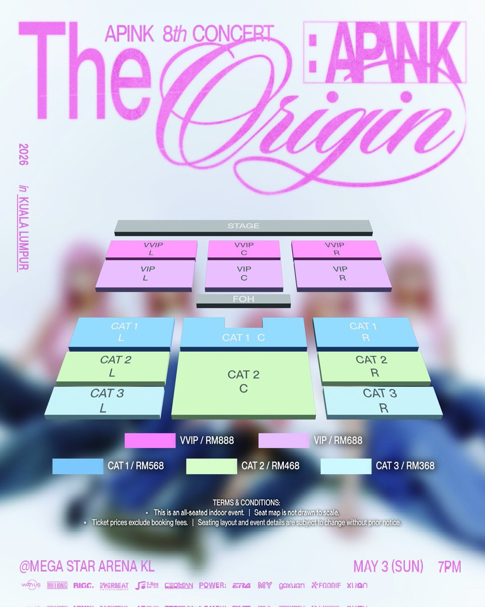 misshati_46's tweet image. WTS 
2026 Apink 8th CONCERT 'The Origin : APINK' ASIA TOUR in Kuala Lumpur 
📅 3/05
🕰️ 7PM
📍MEGA STAR ARENA 

VVIP
VIP 
CAT 1
CAT 2
CAT 3 

—interested?DM💌
#에이핑크 #Apink #APINKinKL #APINKinMY 
#TheOrigin_APINK