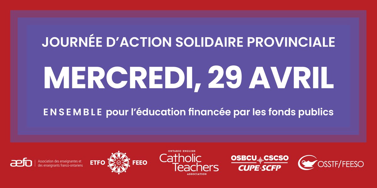 ETFOeducators's tweet photo. ONE WEEK FROM DAY! Province-Wide #onted Action

Join elementary and secondary educators and education workers across Ontario in a united workplace action. Wear red on the day, then share a post about what you believe a greater investment in public education or smaller classes would mean for students and add #OntEdUnited 🎒🧰🎀📕📢🧣👟👔