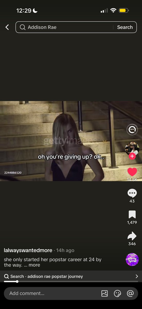 Addison being the new poster child for ambition and the American dream…. I’m telling you her legacy goes so far beyond pop music