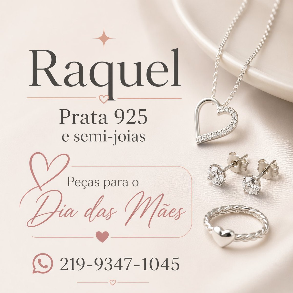 ✨ O presente perfeito para quem sempre esteve ao seu lado ✨
Encante sua mãe com peças em prata 925 e semi-joias cheias de amor 💖

Garanta já o seu presente de Dia das Mães!
📲 21 99347-1045

#DiaDasMães #Prata925 #Semijoias #PresentePerfeito #JoiasDelicadas #AmorDeMãe