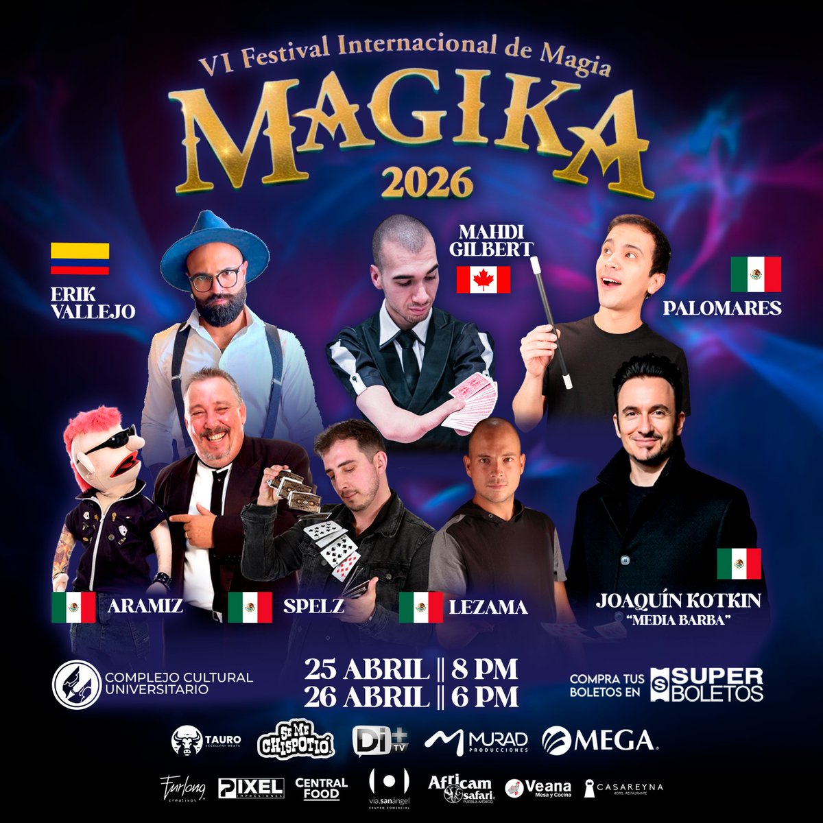 ⏳Faltan 3 días!! 😎 

Estamos listos #Puebla!! ❤️🎉🪄 

25 y 26 de abril tenemos una cita en el <a href="/CCUBUAP/">CCU BUAP</a> con un elenco de lujo! 😎 

Vive el festival internacional de magia más importante de México! 🇨🇦🇲🇽🇨🇴

✅ Boletos disponibles en <a href="/SuperboletosMx/">Superboletos</a> 

#REDNOTICIAS #Magika2026