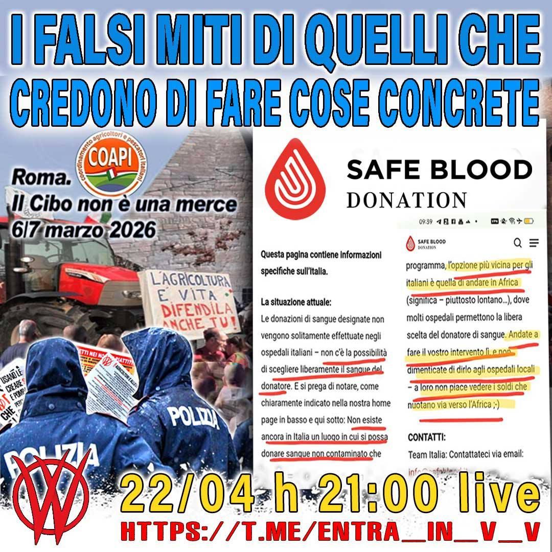 LIVE  📡 
    
MERCOLEDÌ #22aprile
      
ALLE  ORE  2️⃣1️⃣:0️⃣0️⃣ 🕘

CHAT VOCALE 

I FALSI MITI DI QUELLI CHE CREDONO DI FARE COSE CONCRETE
                    
ENTRA IN  V_V  
👇
t.me/entra_in_v_v

CANALE PRINCIPALE V_V 
👇
t.me/+x2KxrWVNcDo2Y…