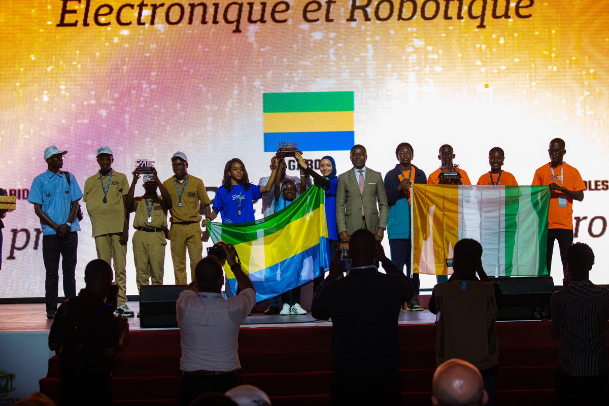 MaarifGA's tweet photo. Nos élèves sont sacrés CHAMPIONS D'AFRIQUE en Robotique au #ScienceFestAfrica d'Abidjan ! 🏆🤖

​Félicitations à Melike Uçmaz, Grâce Délice LEKOUMA GANGA et Maha BONGUILA pour cette 1ère place face à +20 pays. 🌟👏
https://t.co/zeWTVpRUGl 
#robotique
#STEM https://t.co/kIiUYo4Z62