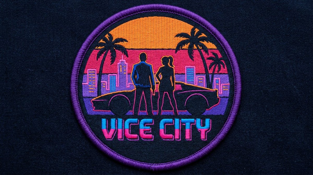 DigitEMB's tweet photo. Vice City vibes 🌴🔥 GTA 6 inspired embroidered patch with bold neon style. Perfect for jackets and streetwear lovers. 💯
📩 support@digitemb.com
#GTA6 #ViceCity #Embroidery #CustomPatch #Streetwear #Gaming #Digitizing #IronOnPatch #Fashion #DigitEMB https://t.co/pFPSPe4S0c