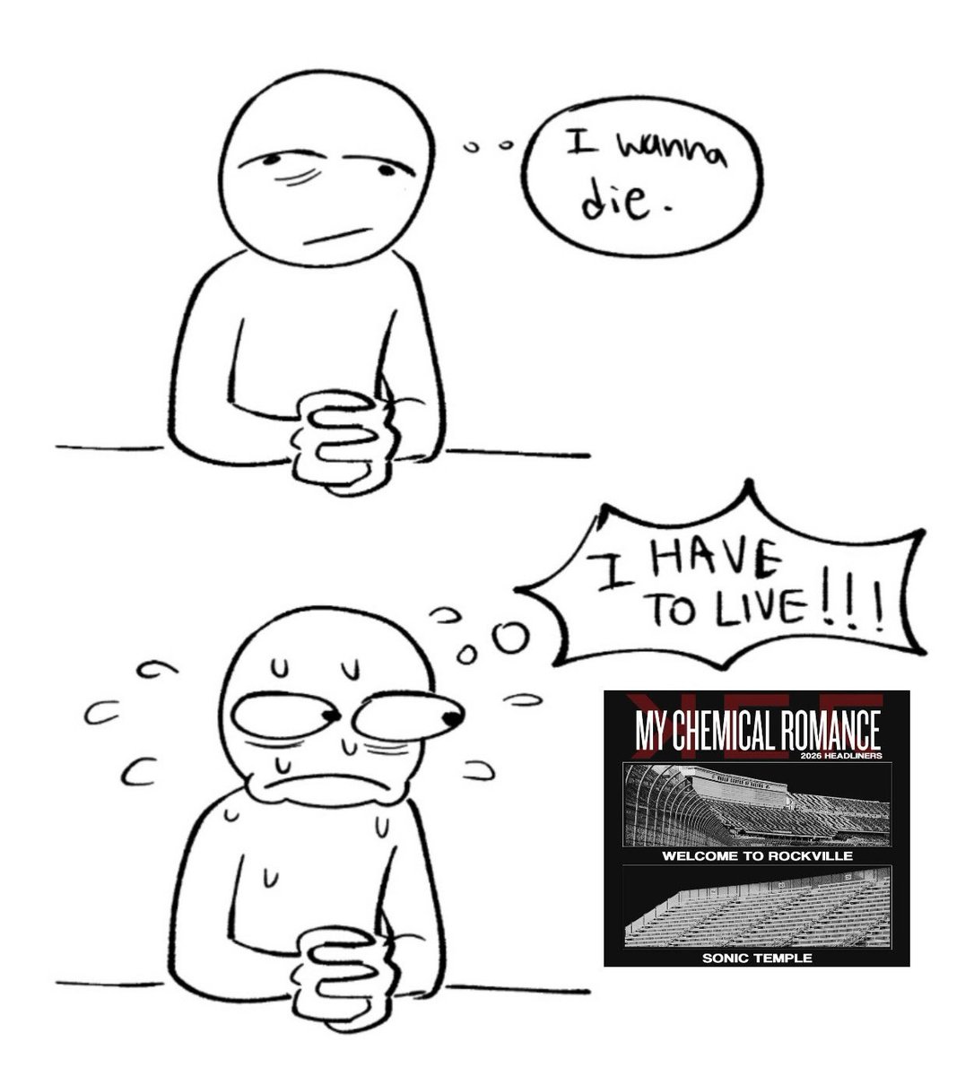 less than a month until mcr again . HOUGHH