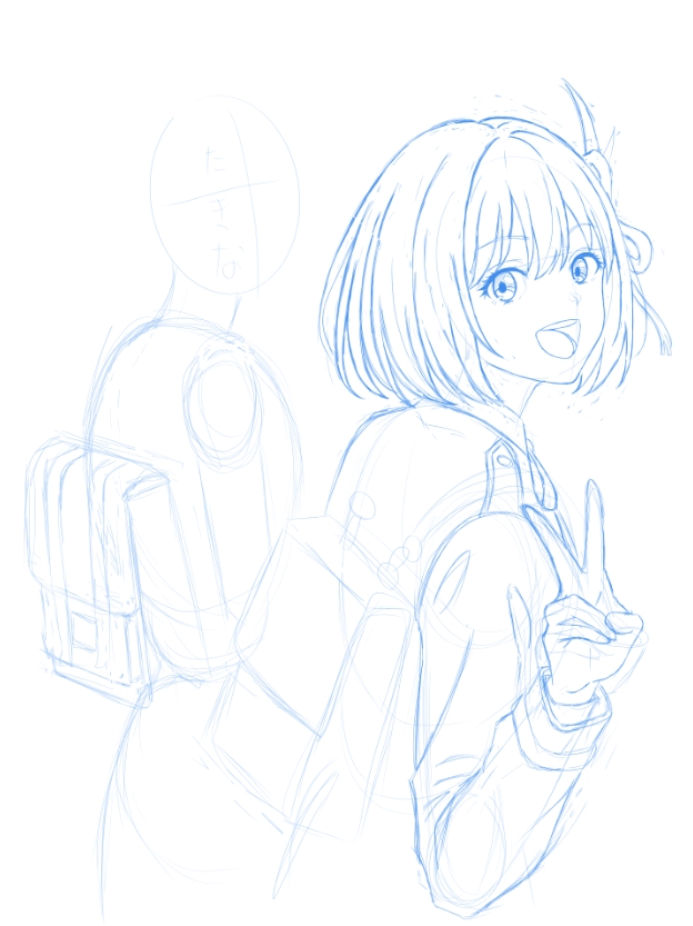 #イラスト 
#リコリス・リコイル 
#リコリコ 

ちさたき 32

ちさと下描き中_φ(･_･

本作はリコリス制服での2人の一コマです＼(^o^)／

そしていつもの如く苦戦中(*_*)