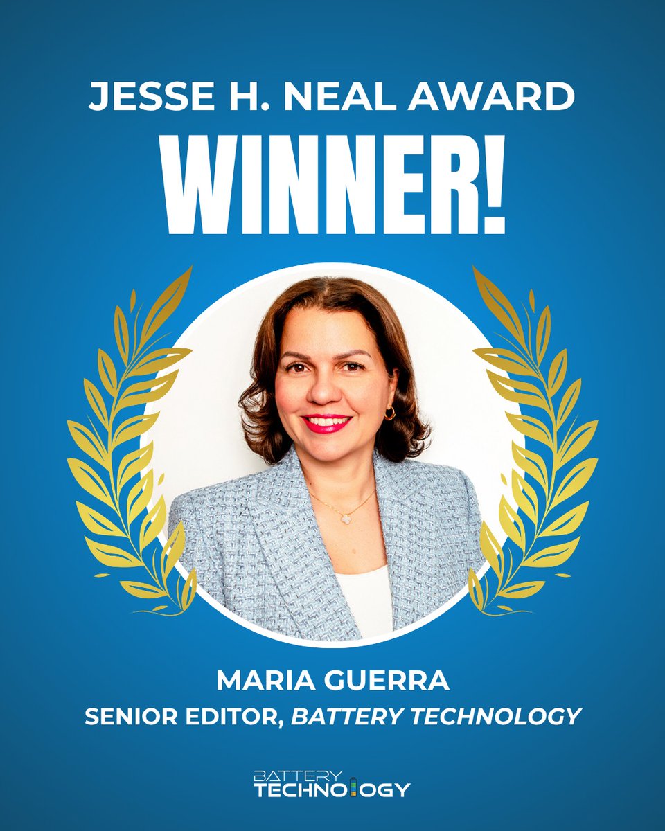 batteryIME's tweet photo. We are thrilled to announce that Senior Editor Maria Laura Guerra took home the top prize for Best Explanatory Content at the 2026 Jesse H. Neal Awards! 🏆

Please join us in celebrating Maria’s incredible achievement and read more about it here: https://t.co/D0jAEyDIWq https://t.co/MipvFDYfLS