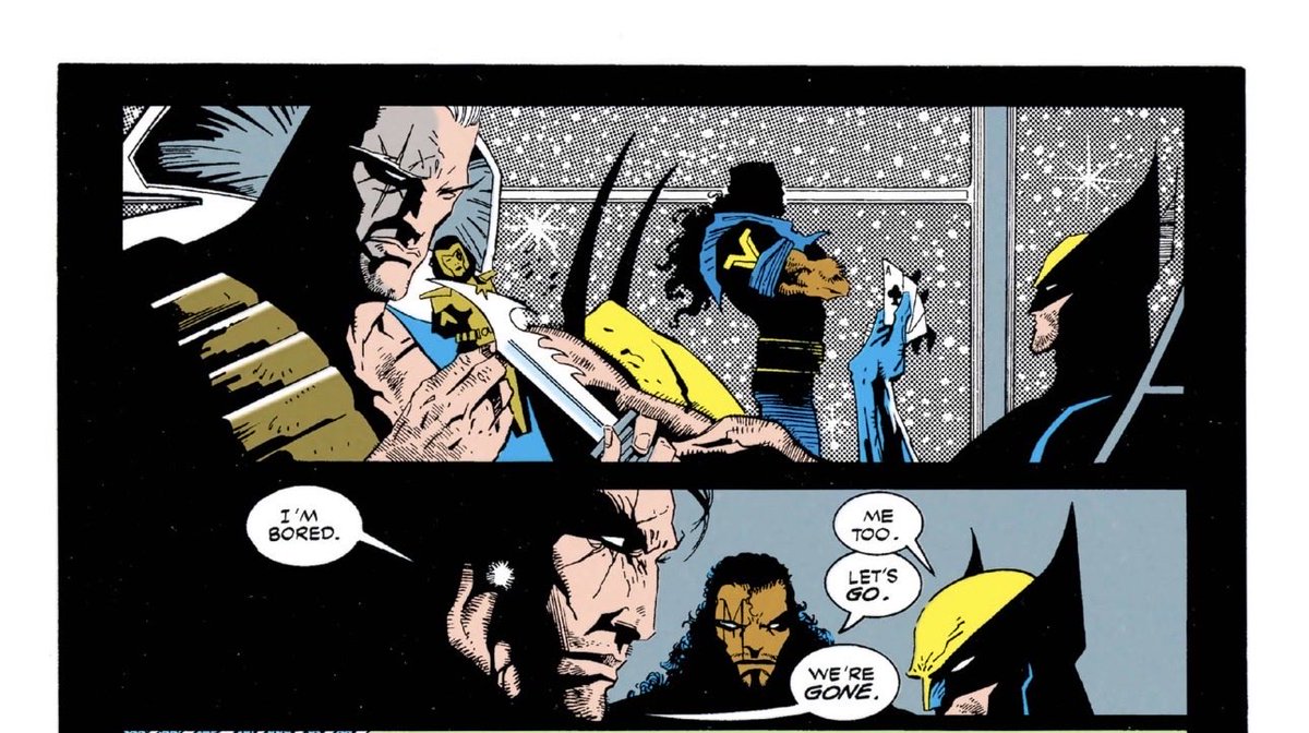 Daily_Cable's tweet image. Happy #wolverinewednesday 
Cable, Wolverine, and Bishop impatiently waiting on GrayMalkin…
Art by Jae Lee

#Cable #marvel #marvelcomics #art #comics #90scomics #90smarvel #90sxmen #comicart #xmen #xforce #mutants #90s #dailyCable #Cableaday
#Wolverine #Bishop