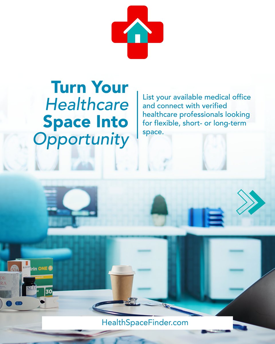 _HealthFinder's tweet photo. Have unused healthcare space?

Turn it into opportunity—no long-term commitments.

With HealthSpaceFinder, list once, connect with verified professionals, and rent flexibly by the day or longer.

👉 https://t.co/uHCP5PD1FD

#medicaloffice #sharedoffice #flexibleworkspace https://t.co/eWTxDqGnJo