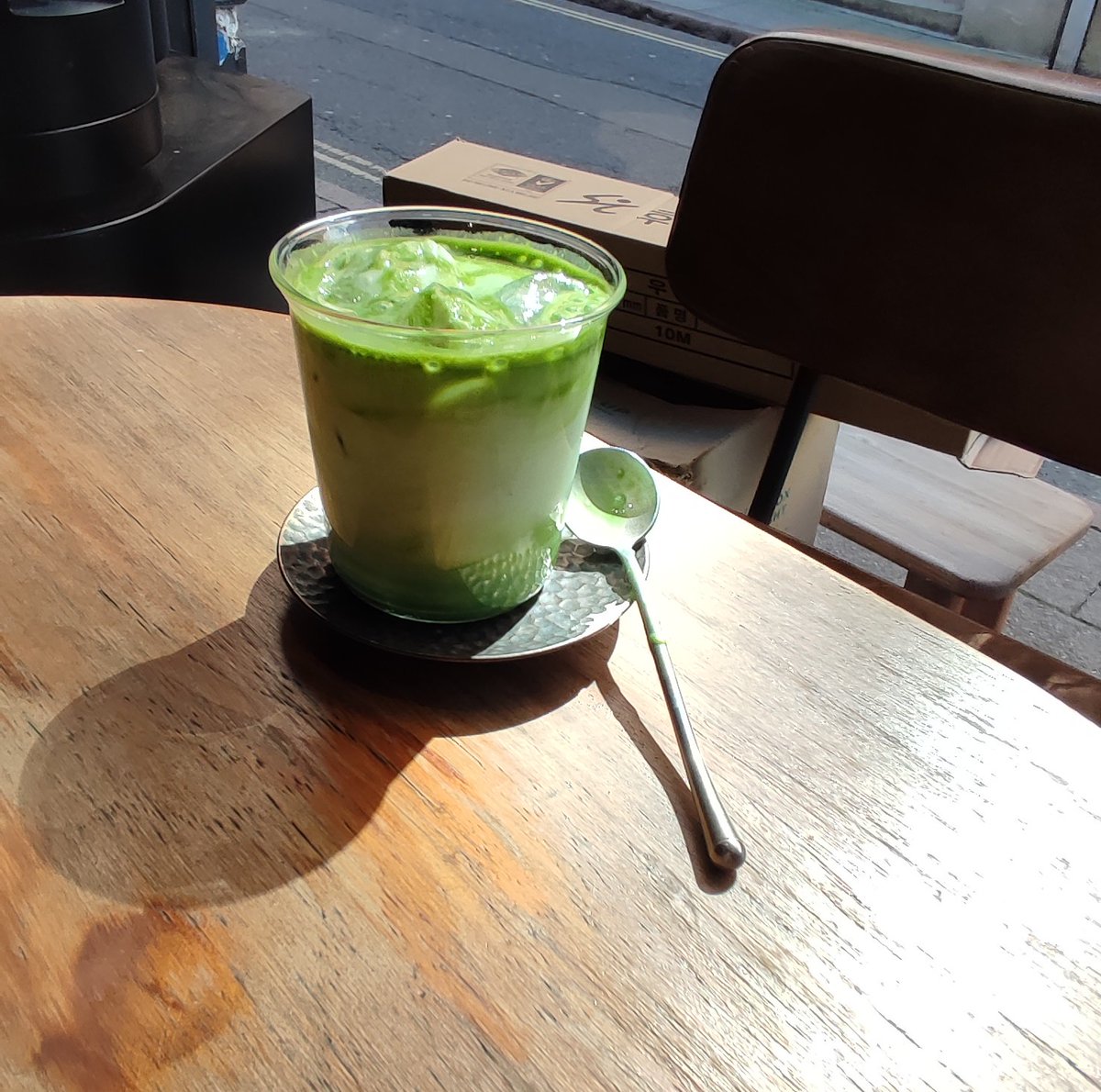 keithpp's tweet image. iced matcha latte Vibe #coffee #matcha #coffeeshop #Nottingham