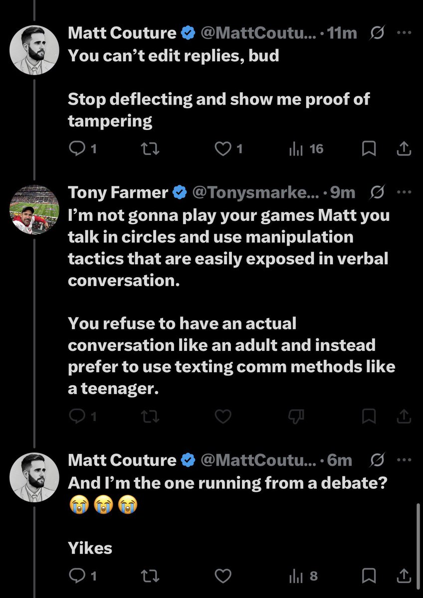 RTBANNERPOD's tweet photo. @Tonysmarkettips Funny how this works… 

Nothing like a coward calling someone else a coward https://t.co/V0iCFys2iK