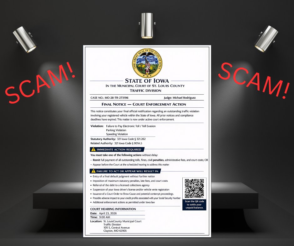 Iowa State Patrol tweet media