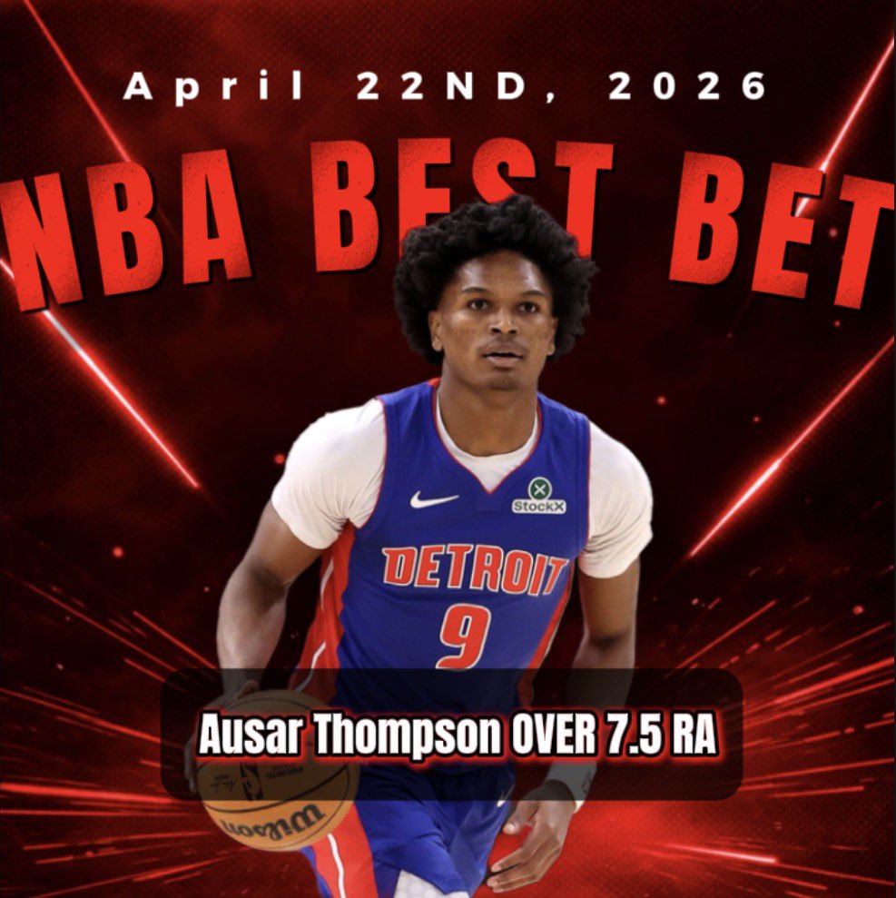 Zuckski's tweet image. NBA PLAY OF THE DAY 🏀

Ausar Thompson OVER 7.5 PA

Like if yall riding ❤️ 
#NBA #Pistons #Magic