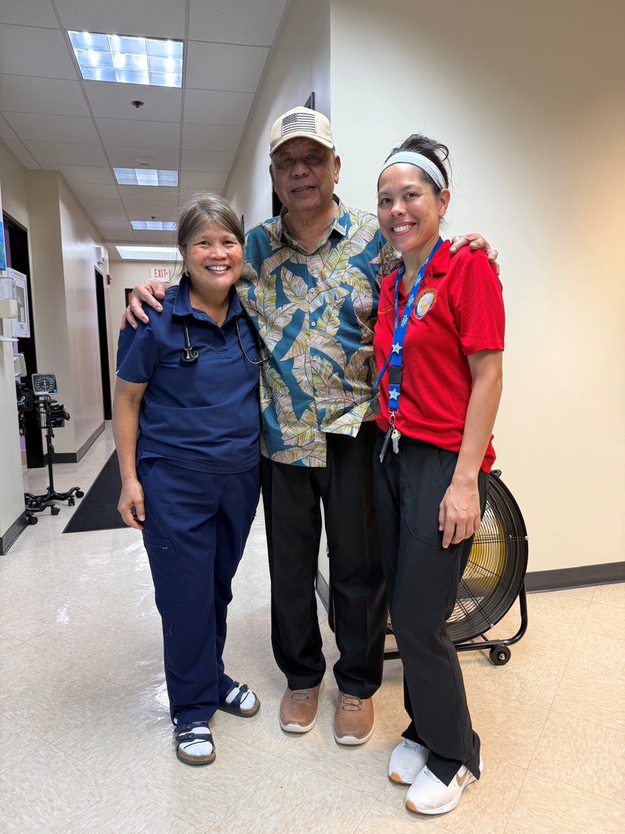PAOOffice1's tweet photo. Yesterday Governor of Saipan David Apatang, also a US Army Veteran, visited our Saipan VA outreach clinic to show his support. 

You see him there with Dr. Ada and nurse manager Leslie Camacho. The Saipan VA clinic is now open intermittently as recovery efforts continue. 

Veterans can contact the VA for any ongoing health care needs. All related health care questions can be routed to our main phone lines:

Main phone: 1-800-214-1306
24/7 VA Health Connect: 1-833-983-0487
Mental Health Care: 1-808-433-0662
24/7 Administrator on Duty: 1-808-433-7864