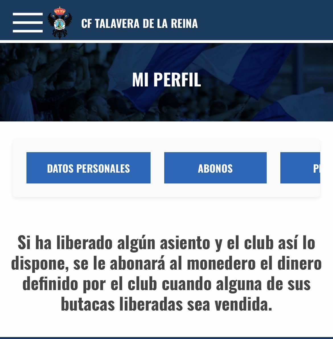 _Nombe19's tweet photo. @CFTalavera ¿Si yo libero mi asiento y no se vende esa entrada no me corresponde nada, no? https://t.co/P03mIolELY