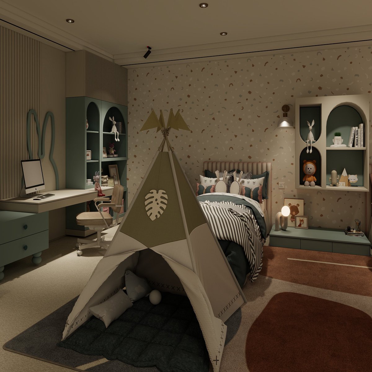IDReemalzahrani's tweet image. Two kids, One Dream Room✨👧👦🧸
#السعوديه_العظمى #ksa #designer