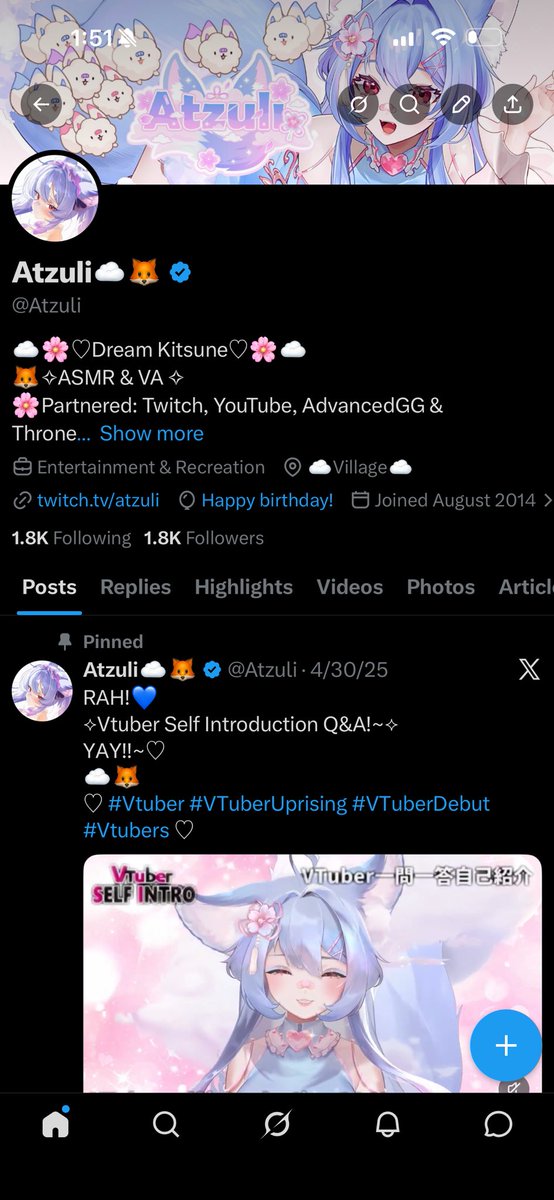Atzuli's tweet photo. Born day 🎉💕
Birthday stream today! 💕 https://t.co/yTt4nRBr54